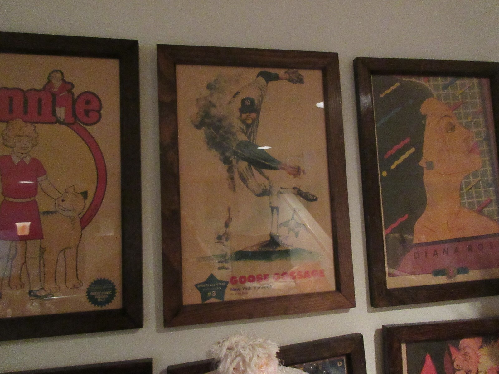 GOOSE GOSSAGE ,Framed Comic Poster , Ready to Hang ,1980’s ,16X23″X1″