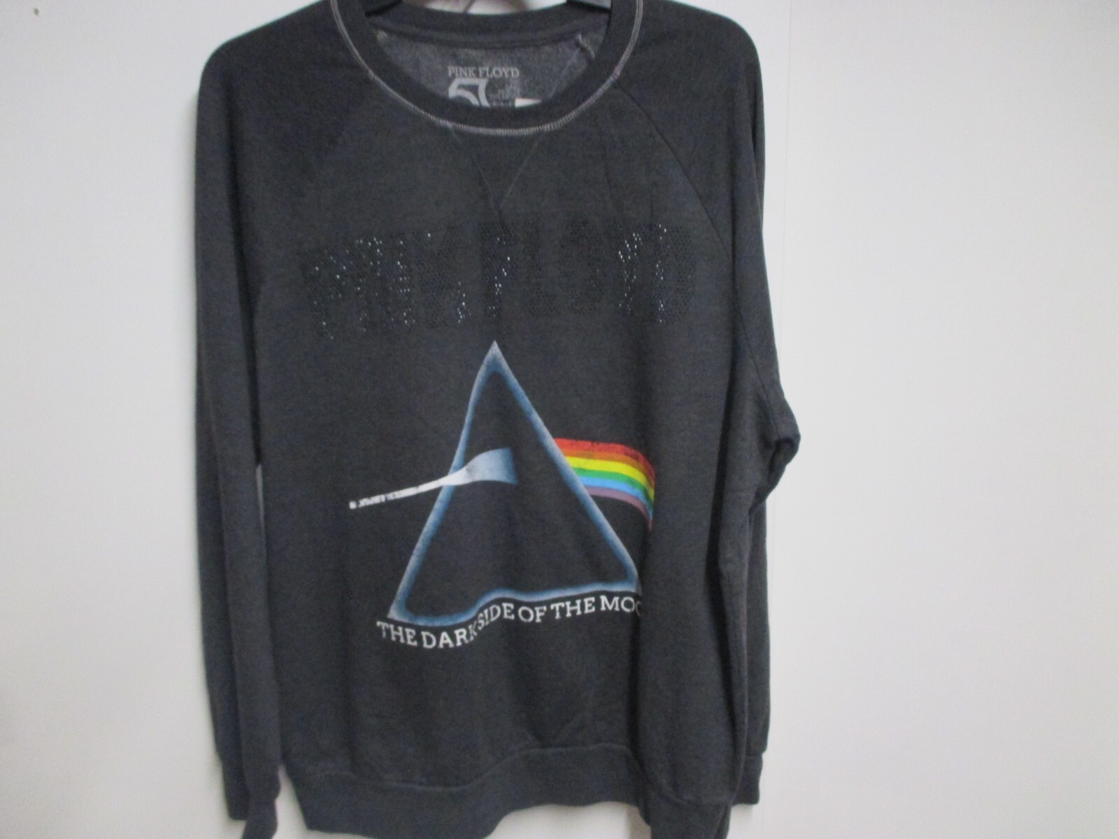 PINK FLOYD MENS “DARK SIDE OF THE MOON” CREW NECK SWEATSHIRT (XL) NWT BLACK COOL