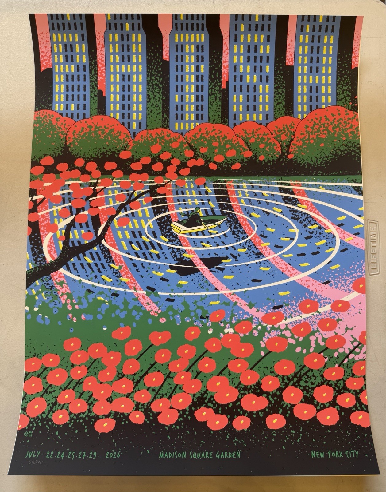 Phish Poster 7/22 7/24 7/25 7/27 7/29 Madison Square Garden New York MSG 2026
