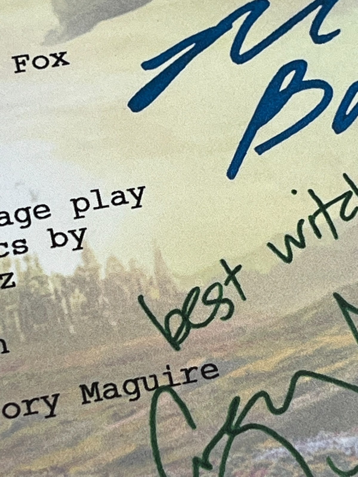 Wicked For Good Script Signed- Autograph Reprints- Ariana Grande, Cynthia Erivo