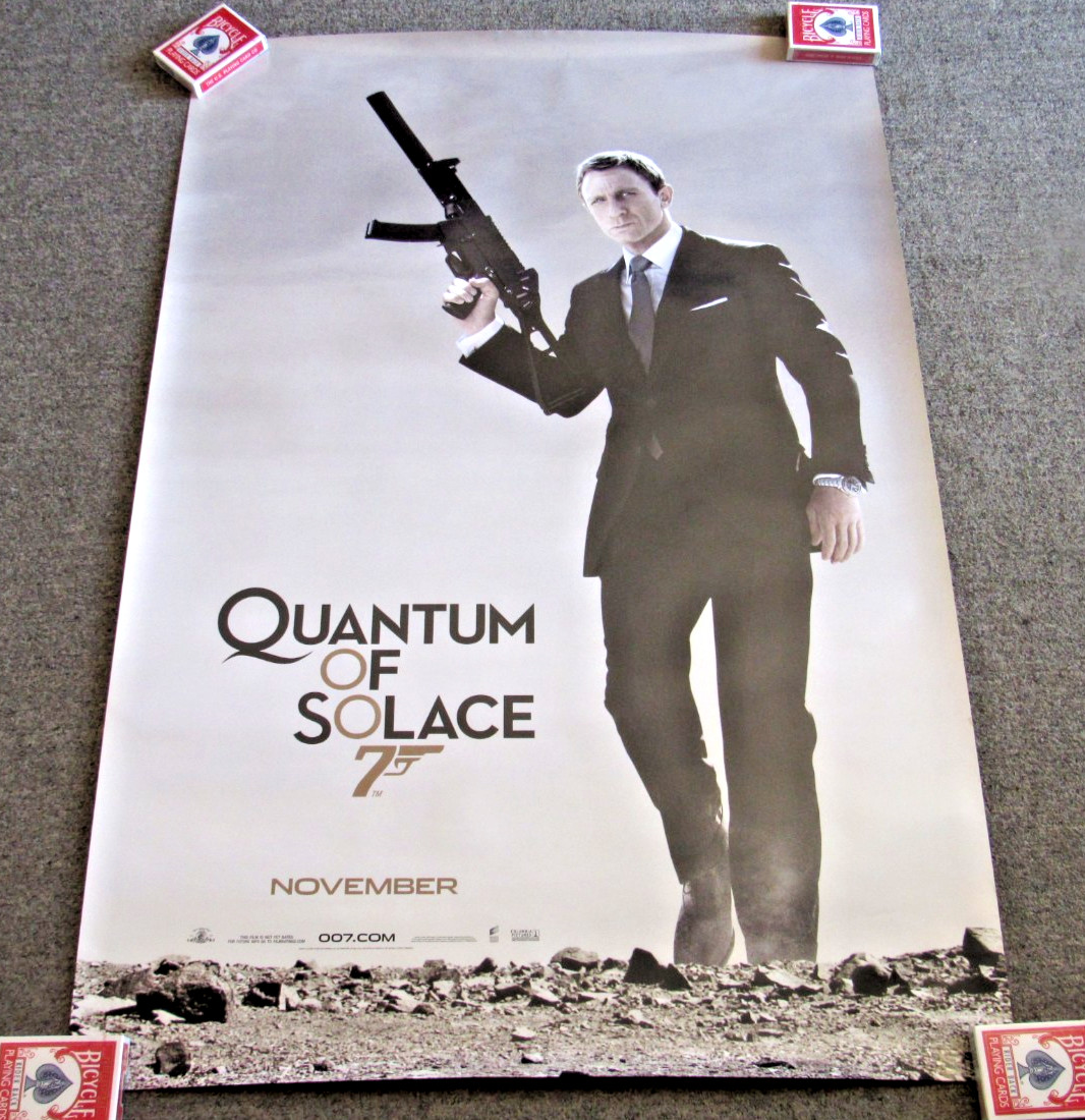 QUANTUM OF SOLACE DOUBLE SIDED ONE SHEET ORIGINAL MOVIE POSTER 27 x 41 BOND 007