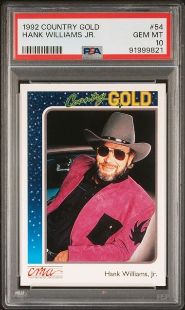 Hank Williams Jr. 1992 Sterling Country Gold #54 Rookie Card – PSA 10 Gem Mint