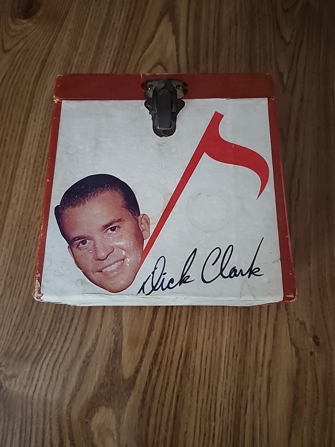 Dick Clark original 1960 7″ record box w/ authentic signed 8″ by 10″ photo USA