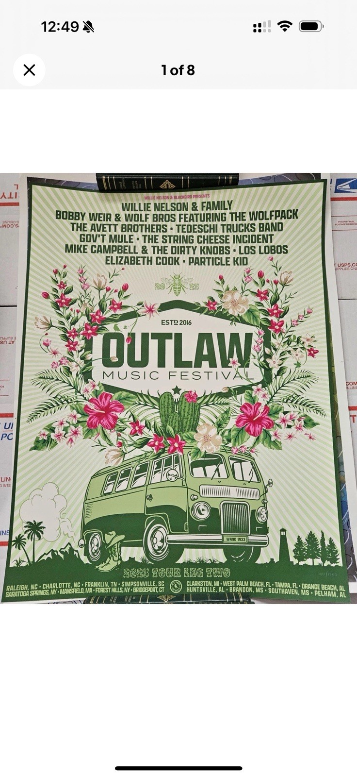 2023 OUTLAW Music Festival Concert Poster – Limit Edition Numbered Print Poster