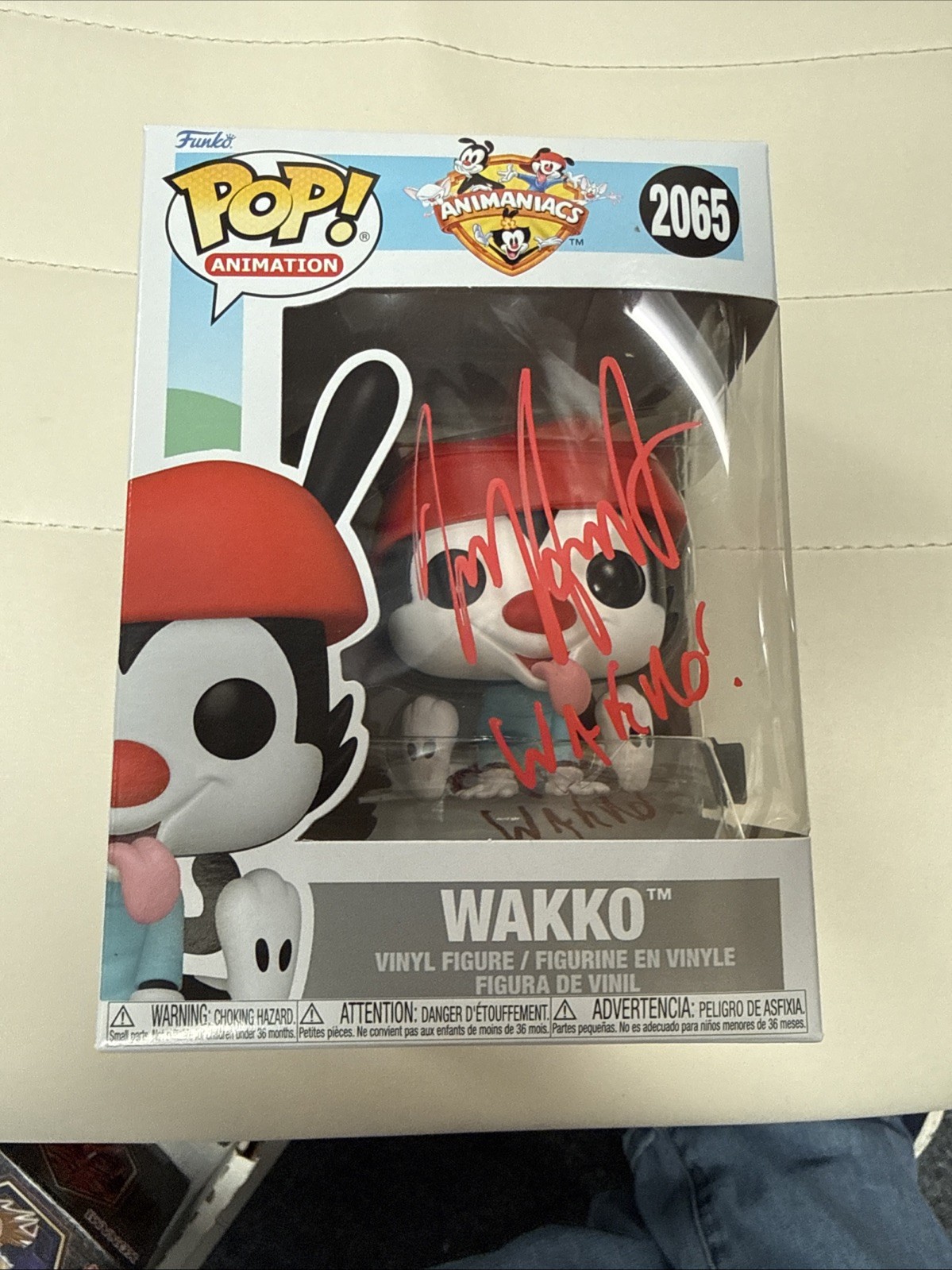 Jess Harnell Autographed Wakko Cartoon Animaniacs Funko Pop #2065 OC Marketing