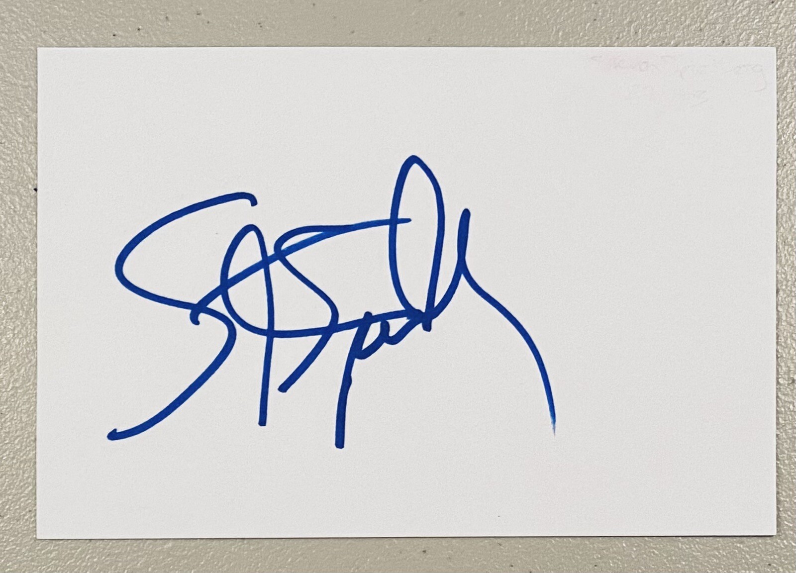 Steven Spielberg Signed Autographed 4×6 Card Full Beckett Bas Letter Jaws