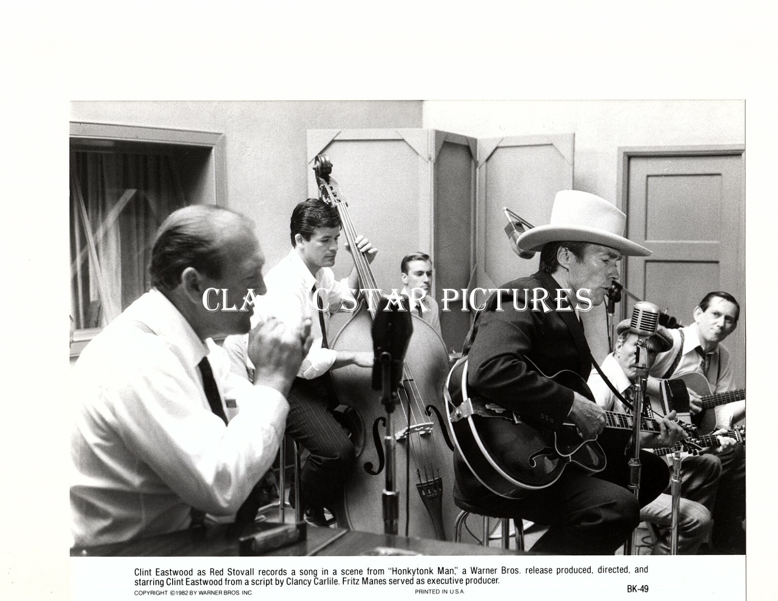 E333 Clint Eastwood Marty Robbins Honkytonk Man 1982 7 1/4 x 9 1/2 photo