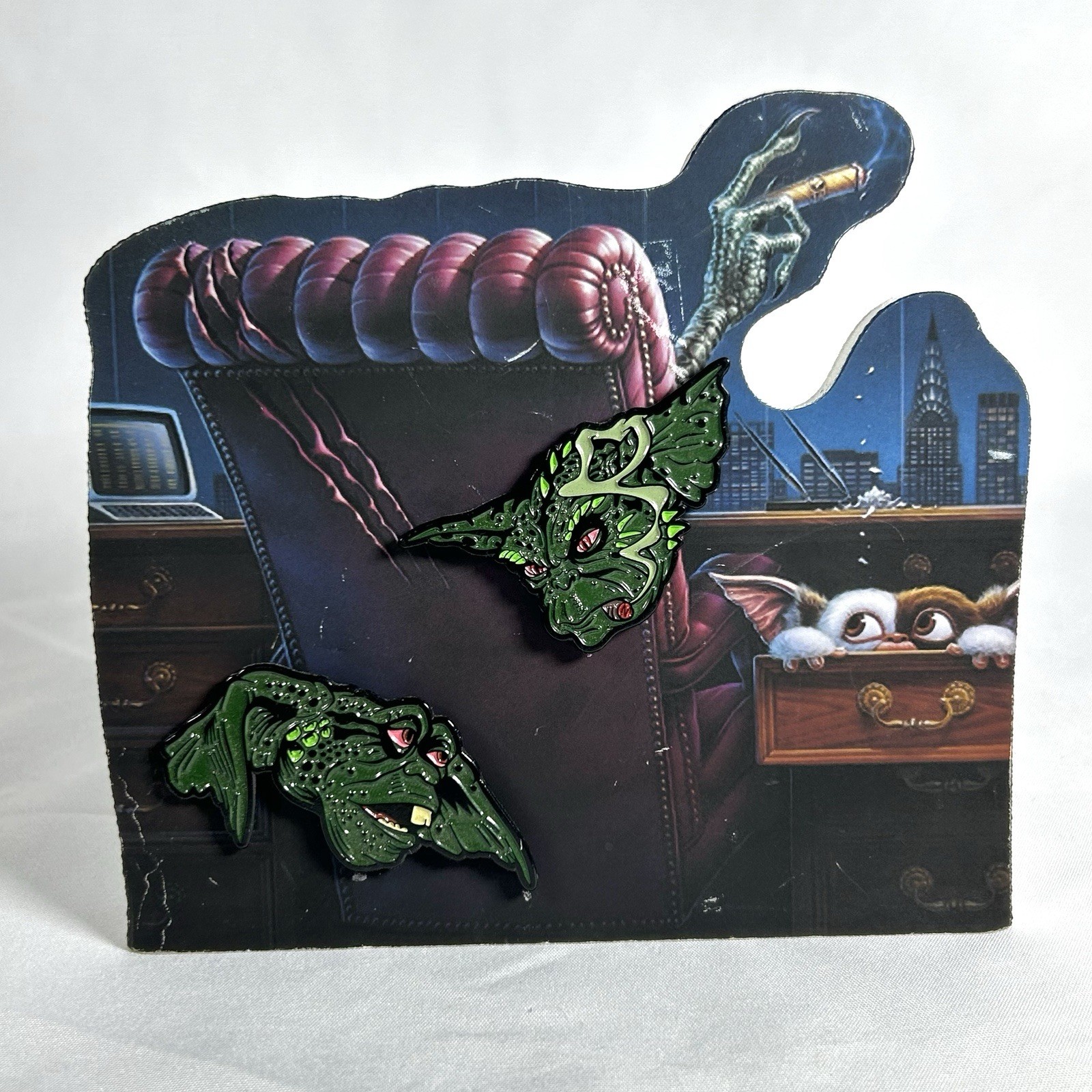 Gremlins 2 Pin Set With Standee Cutout Lapel Pin Horror