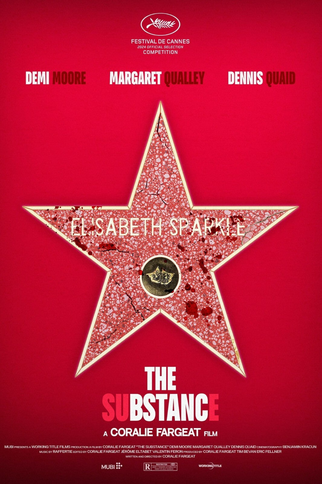2024 The Substance Movie Poster 11X17 Demi Moore Margaret Qualley 🩸🍿