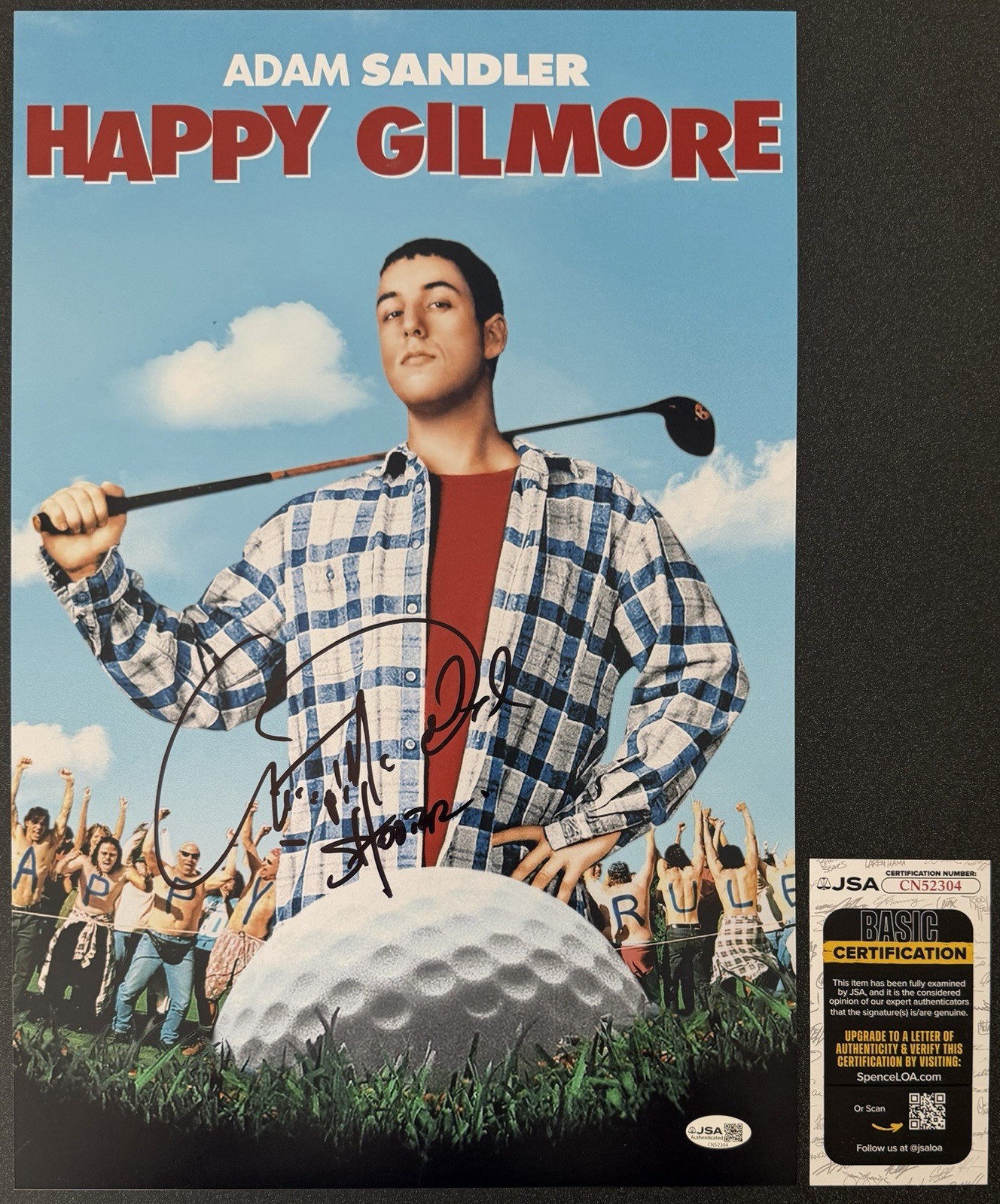 CHRISTOPHER MCDONALD SIGNED HAPPY GILMORE 12X18 MOVIE POSTER +SHOOTER CN JSA COA