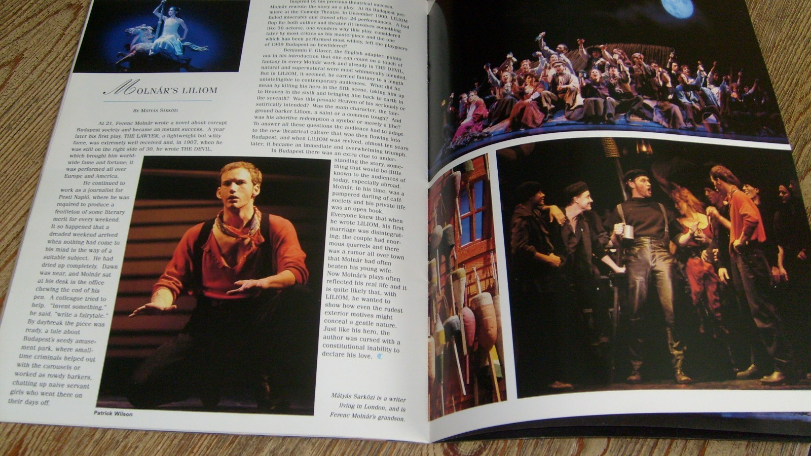 Carousel Program 1996 Patrick Wilson Rodgers Hammerstein Royal National Theatre