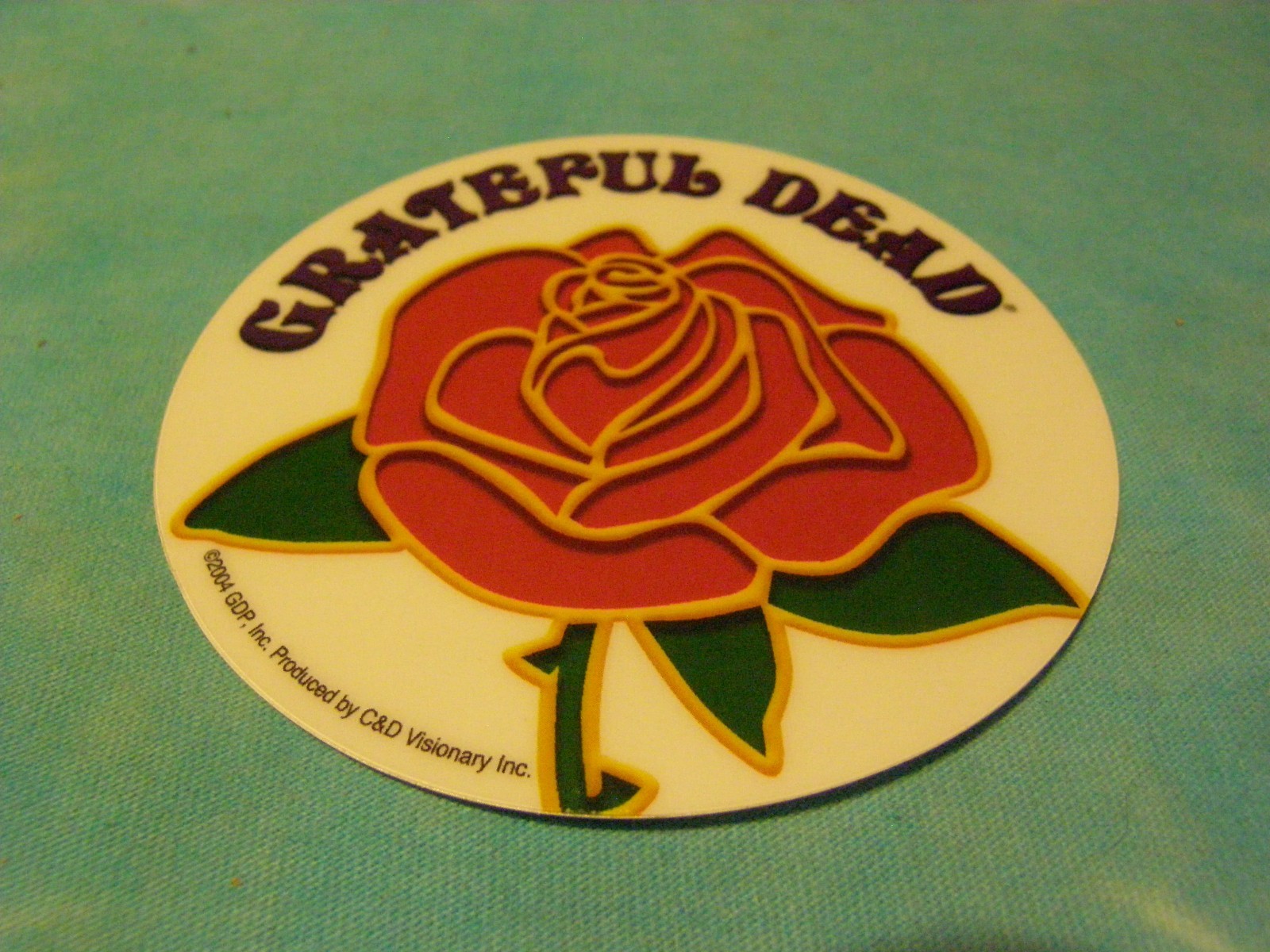 Grateful Dead Rose 4 inch Clear Window Sticker