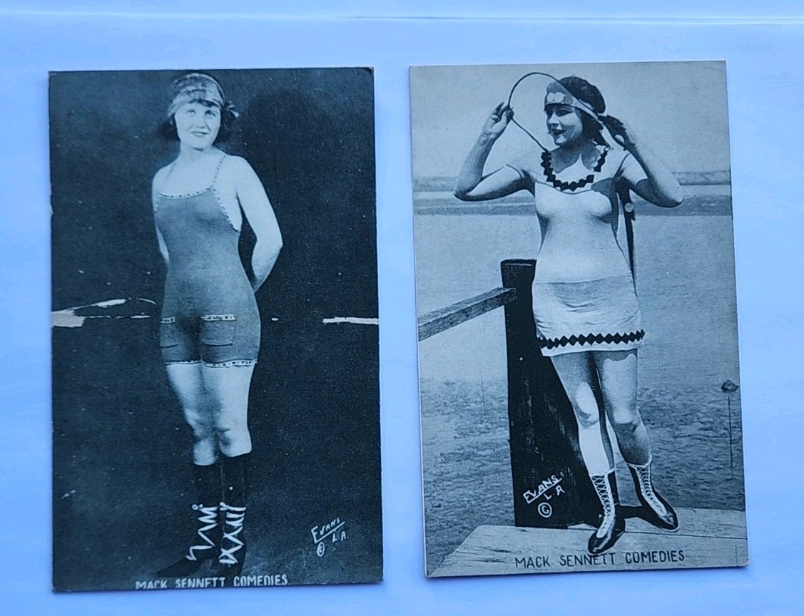 Mack Sennett Bathing Beauties Arcade Cards Lot Of 2 All Offers Considered