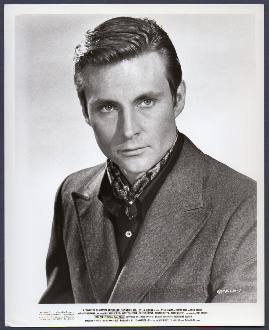 JOHN PHILLIP LAW handsome actor THE LOVE MACHINE 1971 Vintage Orig Movie Photo