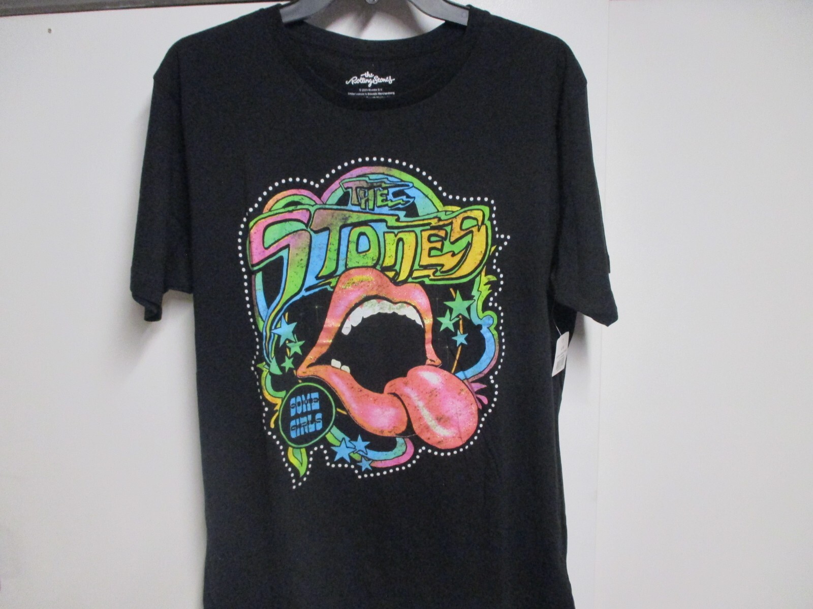 “THE ROLLING STONES” (SOME GIRLS) SHORT SLEEVE T SHIRT (MENS LARGE) NWT BLACK