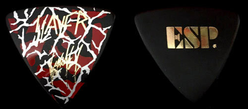 ULTRA RARE Slayer Kerry King Signature Gold Red White Black ESP Guitar Pick