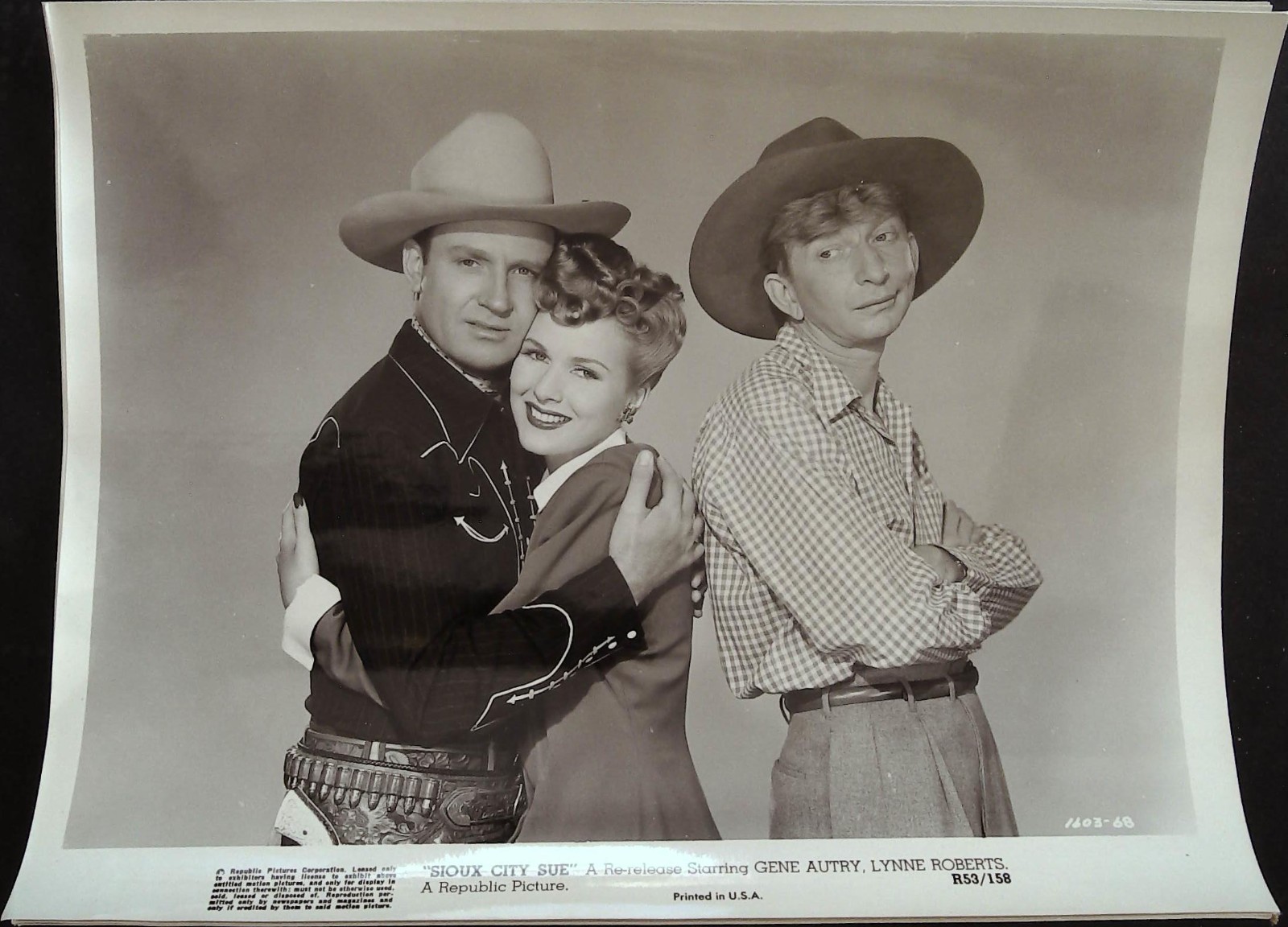 Sioux City Sue Lot of Six 8 x 10 Stills 1946 Gene Autry, Lynne Roberts!