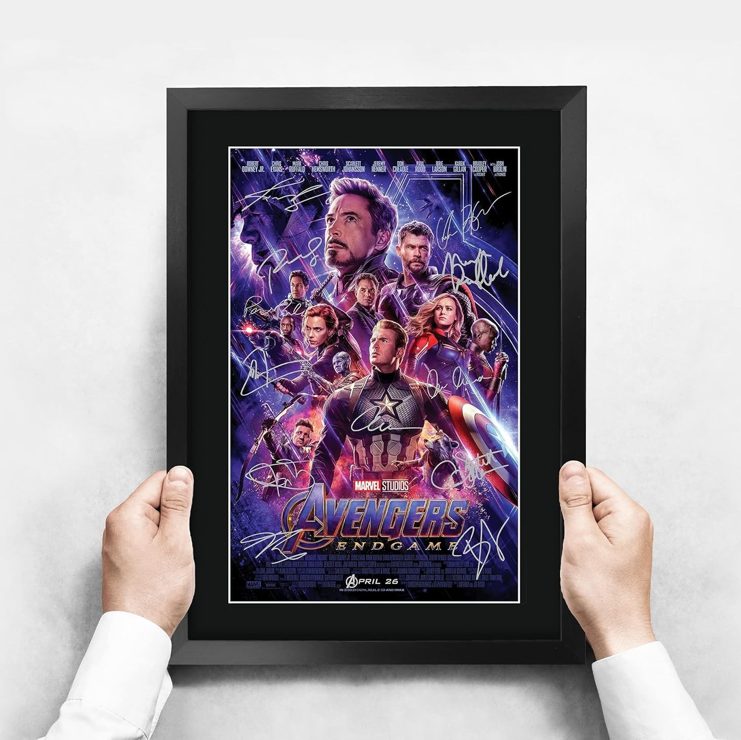 Framed Avengers Endgame Signed Poster 16×12 for Movie Lovers and Collectors