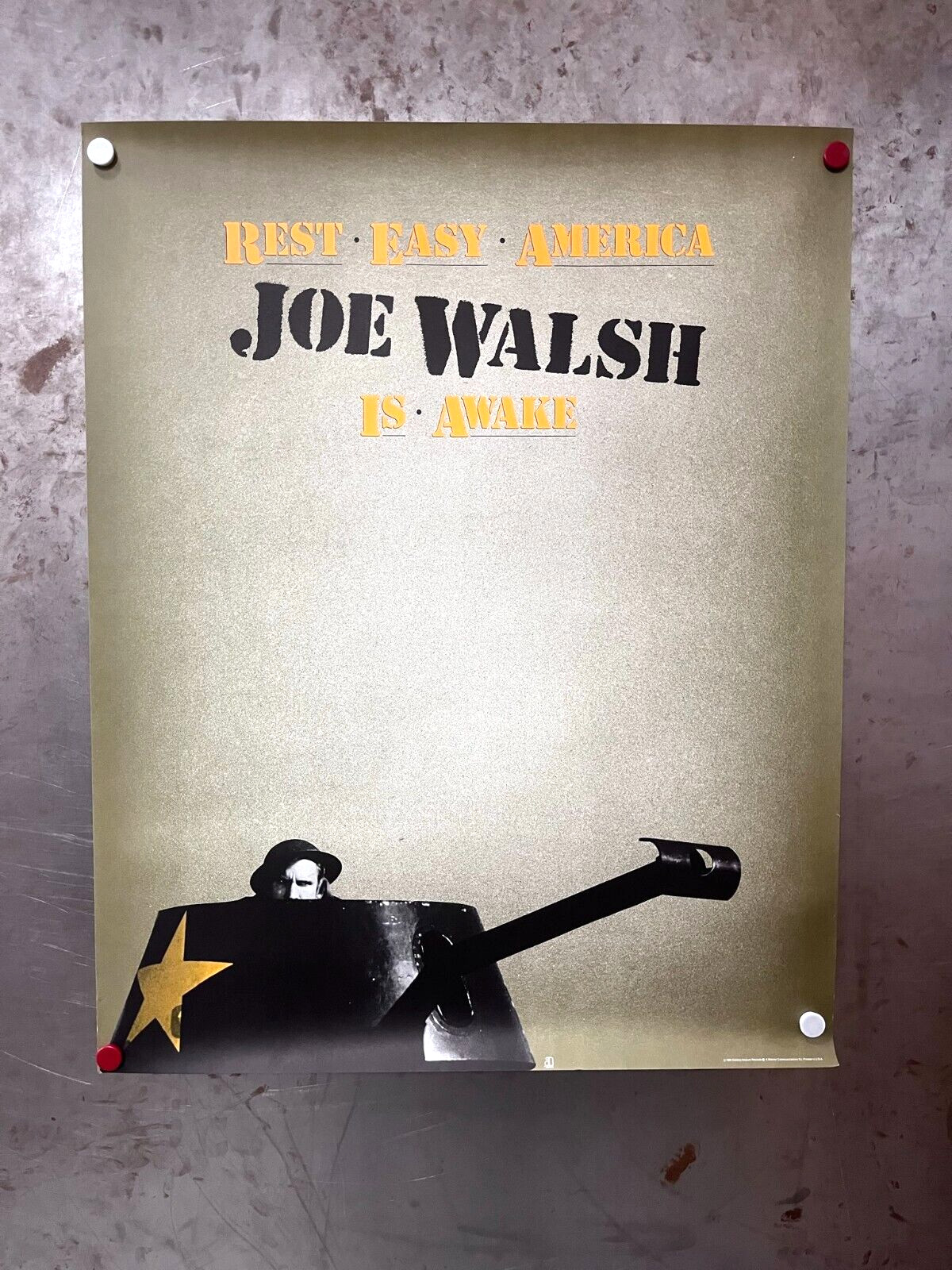JOE WALSH There Goes The Neighborhood VINTAGE PROMO POSTER 1981 Elektra/Asylum