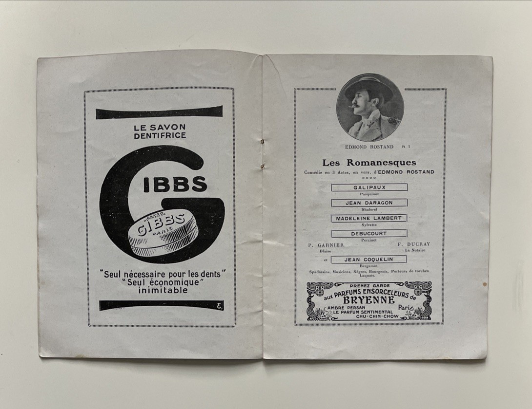 French Play Book Les Romanesques by Edmond Rostand 1921 Paris Theater
