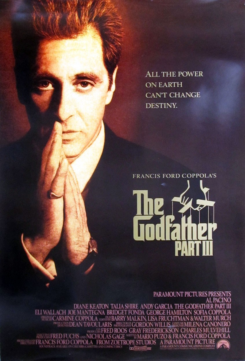 THE GODFATHER 3 great original 27×40 rolled movie poster 1990 LAST ONE – (th78)
