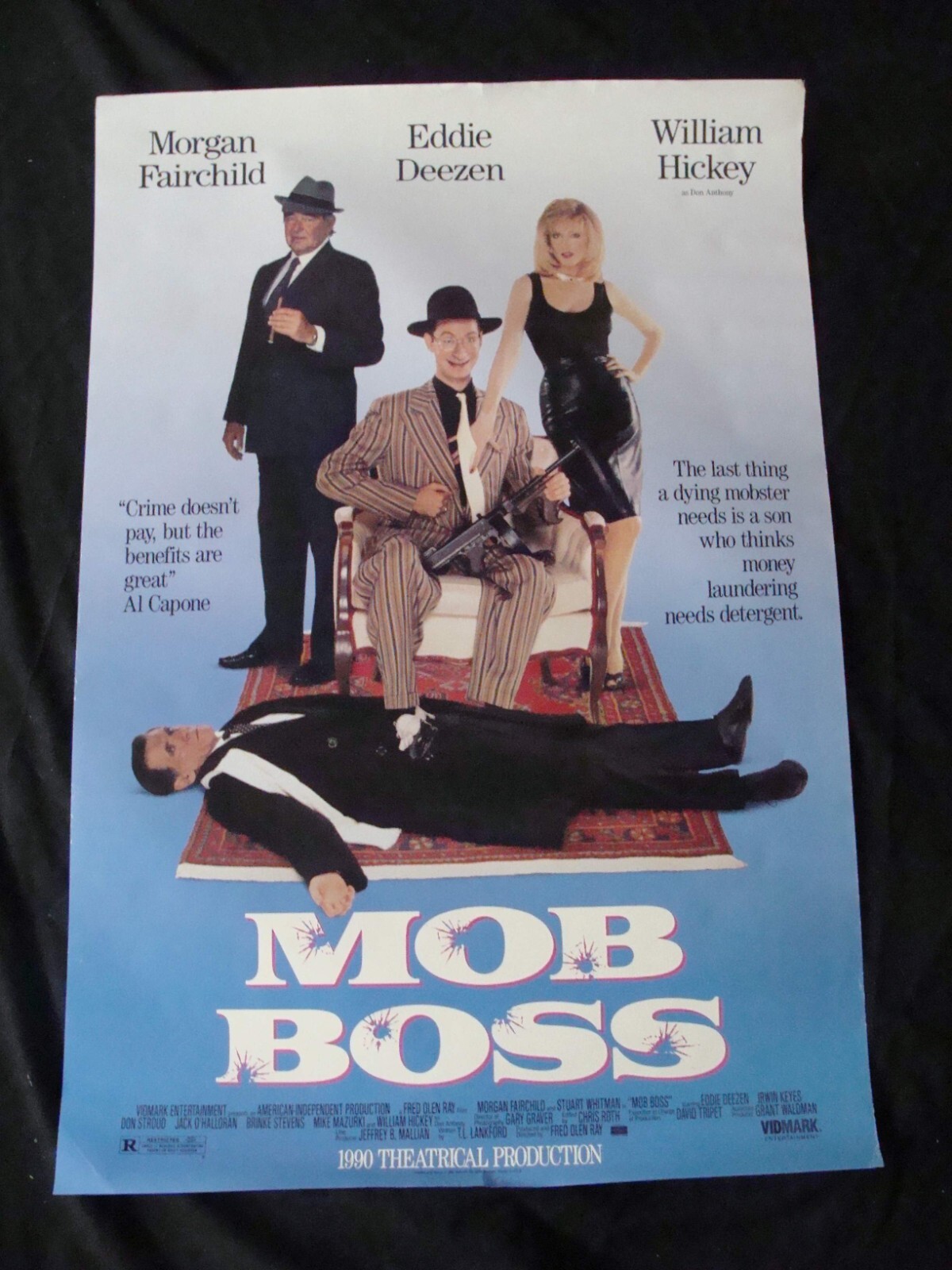 MOB BOSS movie poster MORGAN FAIRCHILD EDDIE DEEZEN original video store promo 1