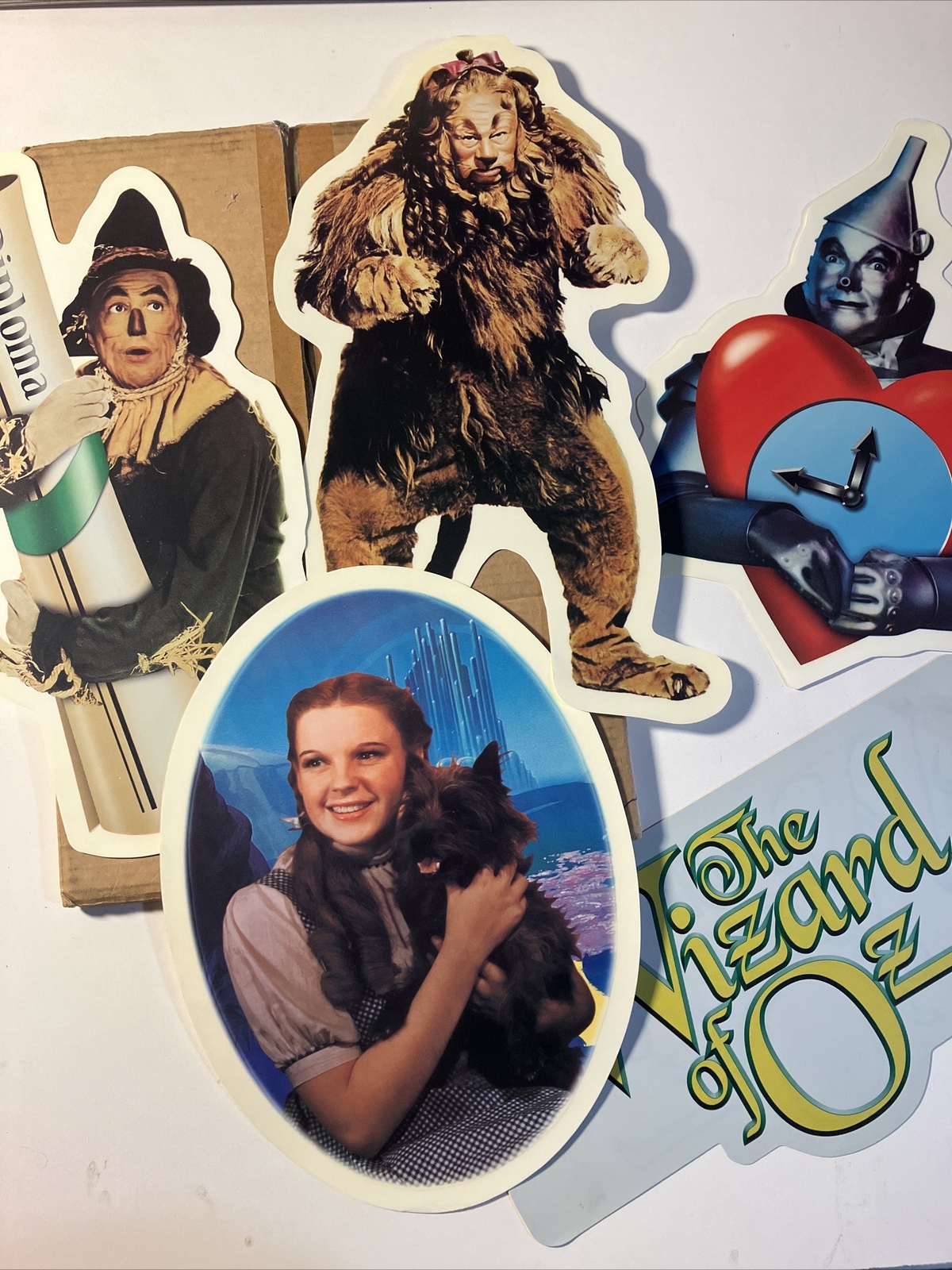 Wizard of OZ Window Cling Character Stickers Movie Video Store Display Set Of 5