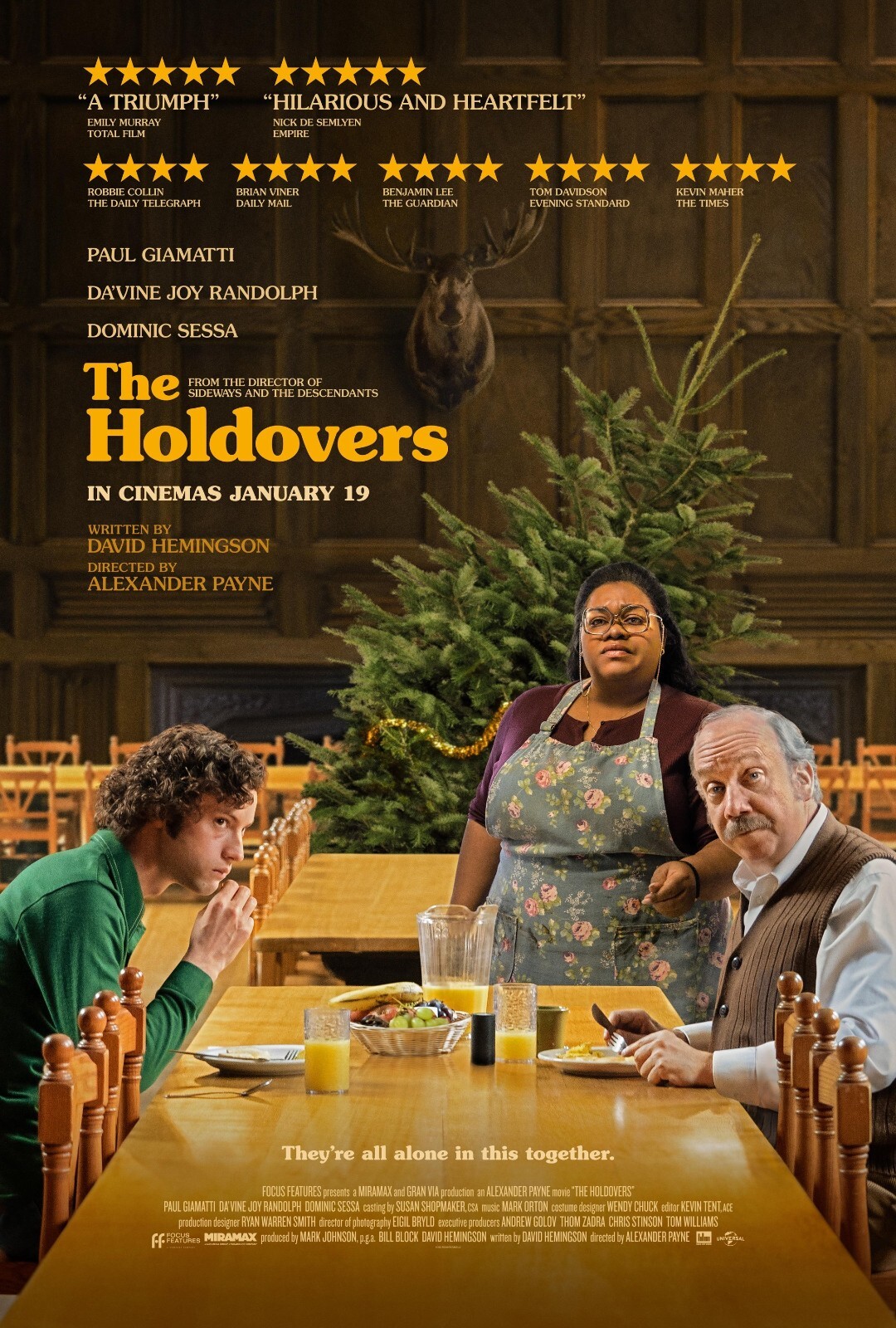 The Holdovers movie poster (b) – 11 x 17 inches – Paul Giamatti