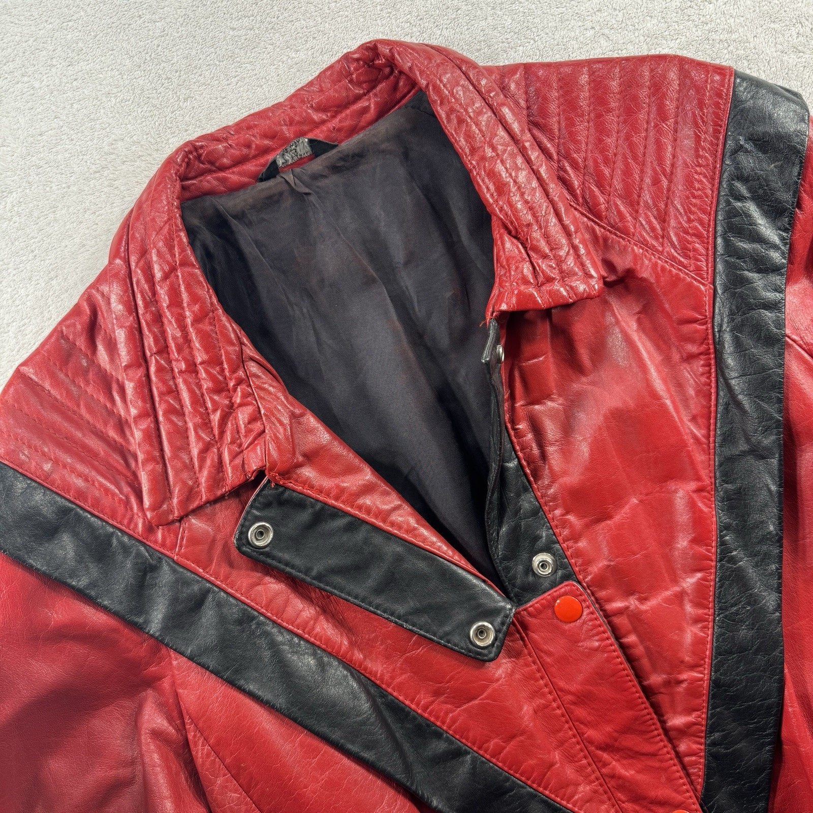 Vintage 80s Rare Find Michael Jackson Thriller Genuine Leather Jacket Canada S11