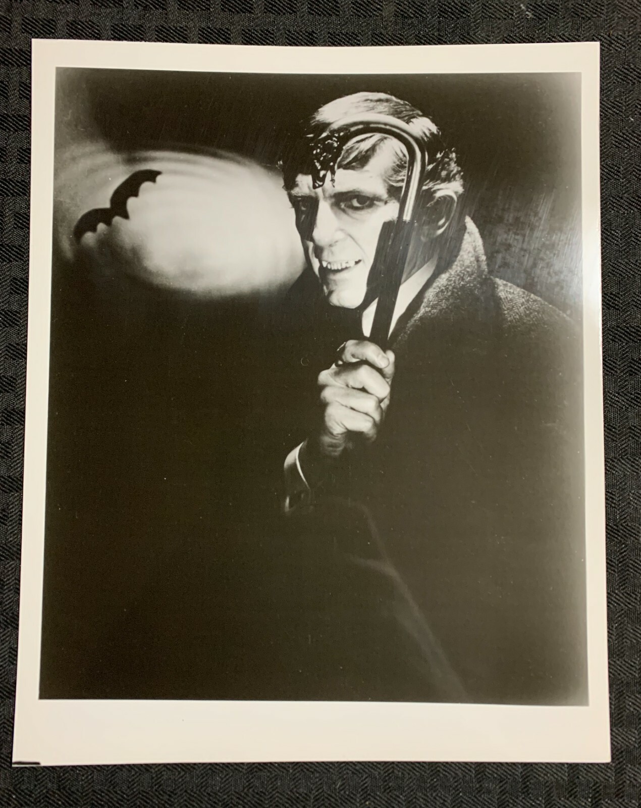 DARK SHADOWS 8×10″ Black & White Photo #17 VF+ 8.5 Barnabas Collins Cane & Bat