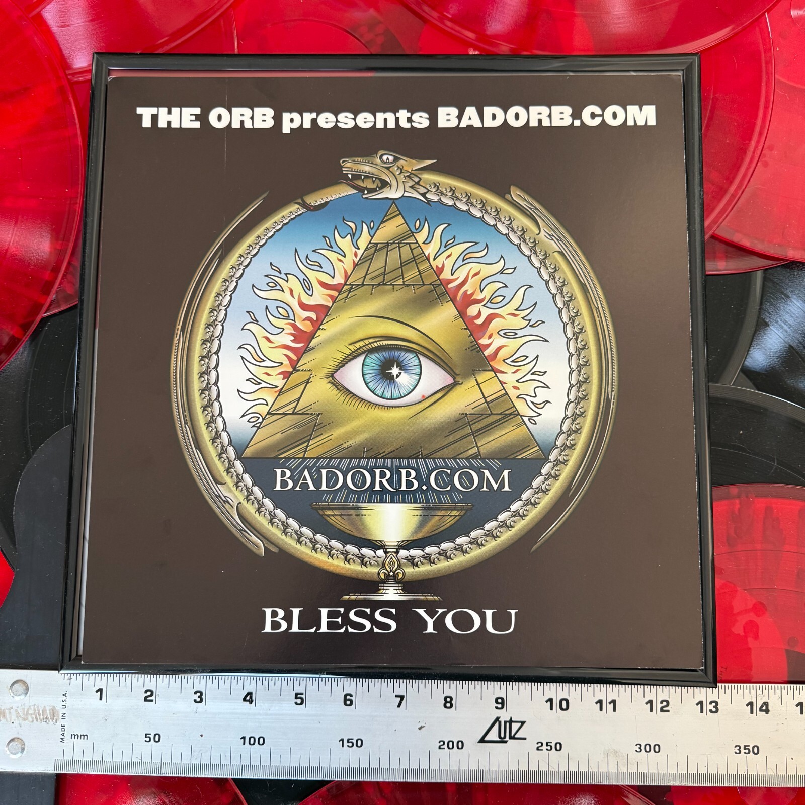 THE ORB Bad Orb Bless You CD/LP OFFICIAL PROMO FLAT POSTER (UN)Framed