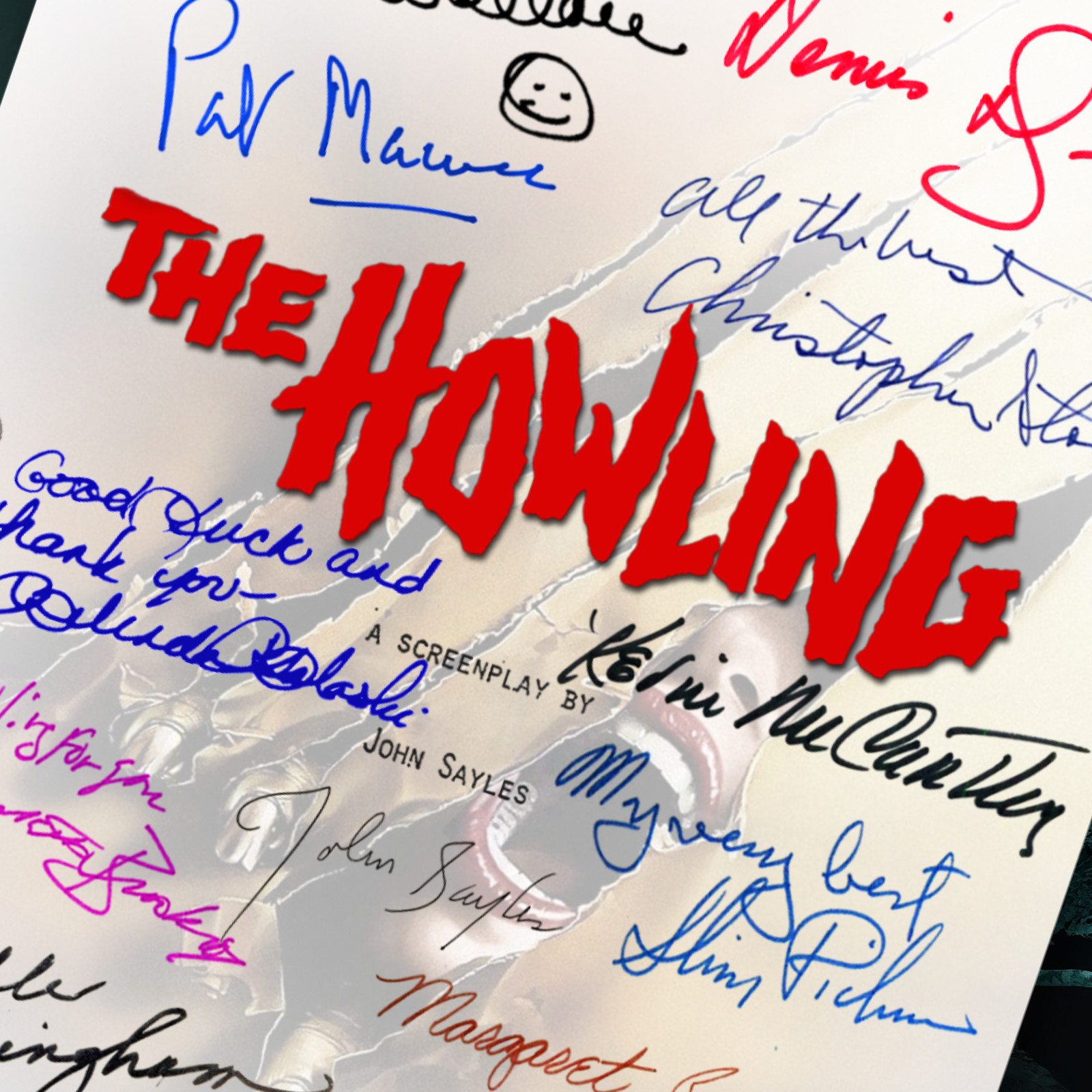 The Howling Script Signed Autograph Reprints |Horror Halloween Werewolf