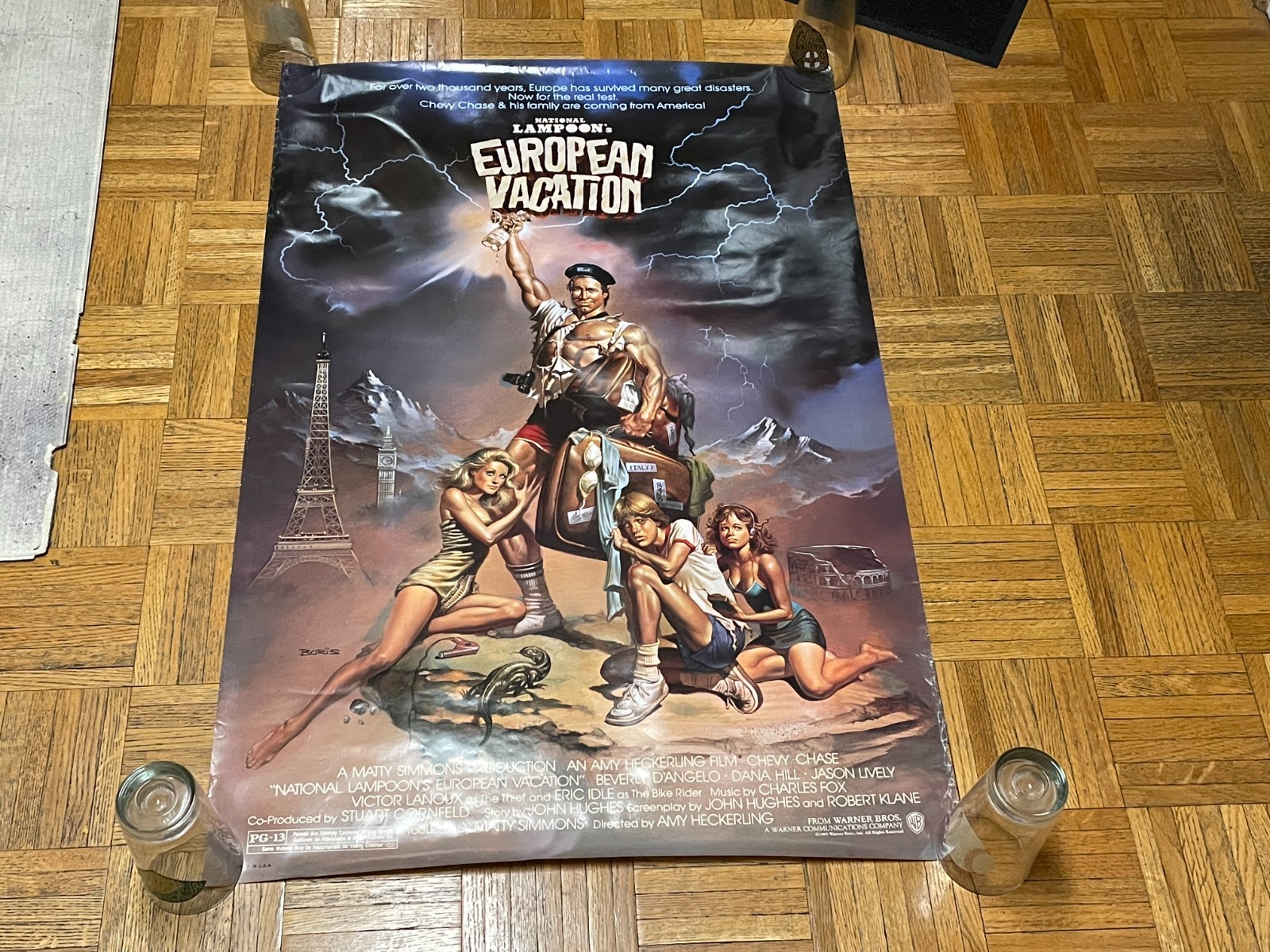 1985 European Vacation Original One Sheet Movie Poster 27 x 41 Chevy Chase
