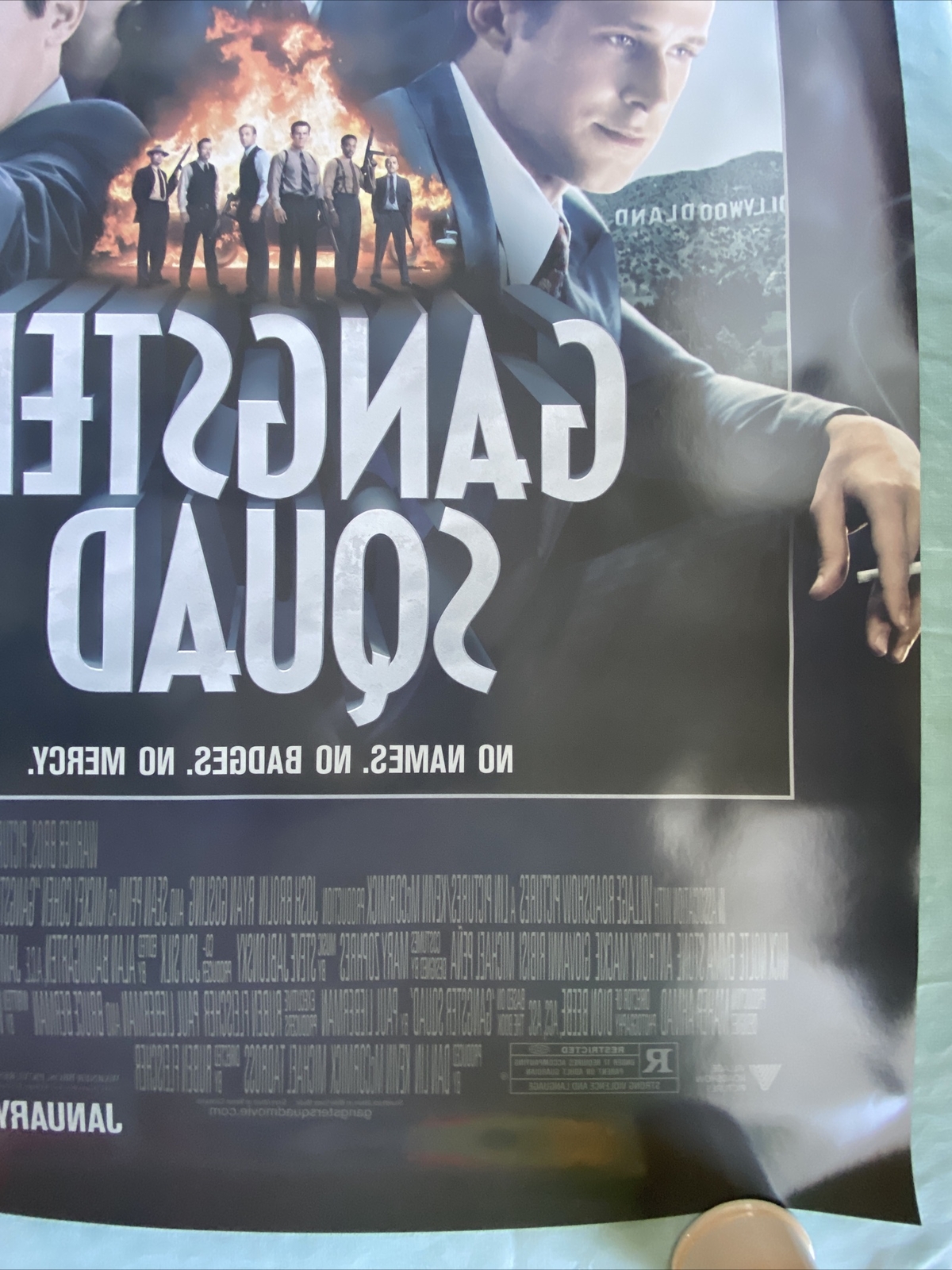Gangster Squad authentic Double Sided Movie theater Poster ONE SHEET Sean Penn
