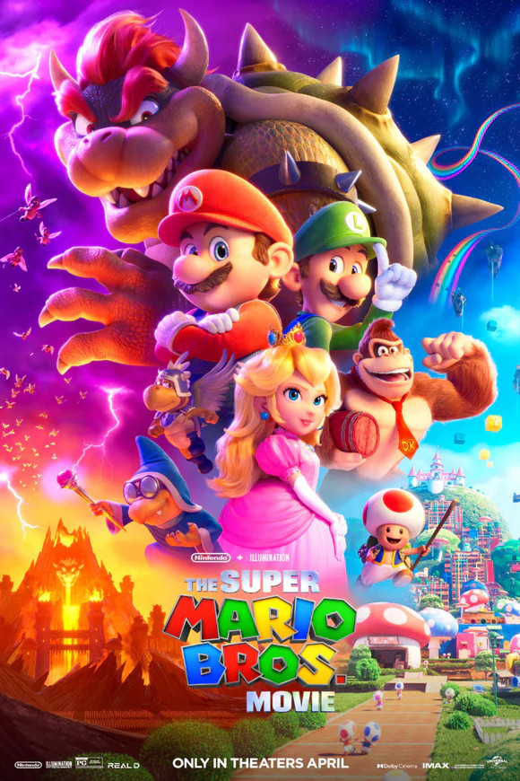 The Super Mario Bros. Movie 2023 Nintendo Poster 18x24in