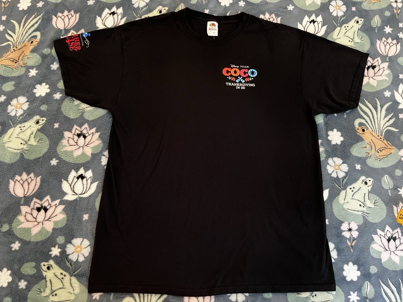 2017 Disney Pixar Coco Movie Promo T Shirt Mens Black XL Rare Thanksgiving In 3D
