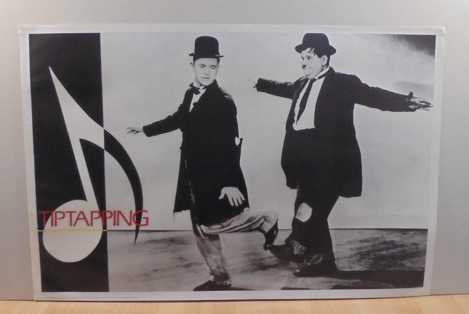 LAUREL & HARDY TIPTAPPING VTG GIANT POSTER 24” X 36” 1990