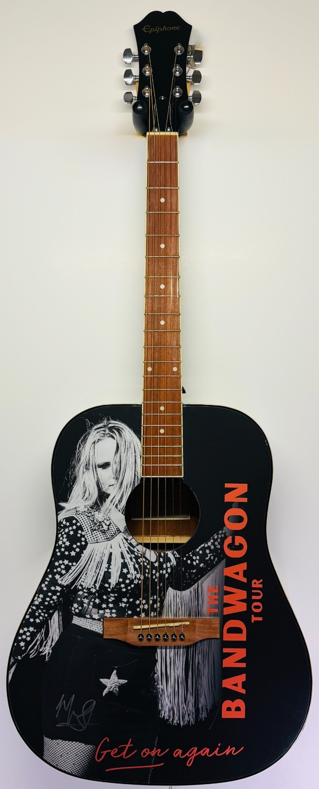 MIRANDA LAMBERT Signed Autograph Acoustic Epiphone Guitar w/graphics GRAD LOA