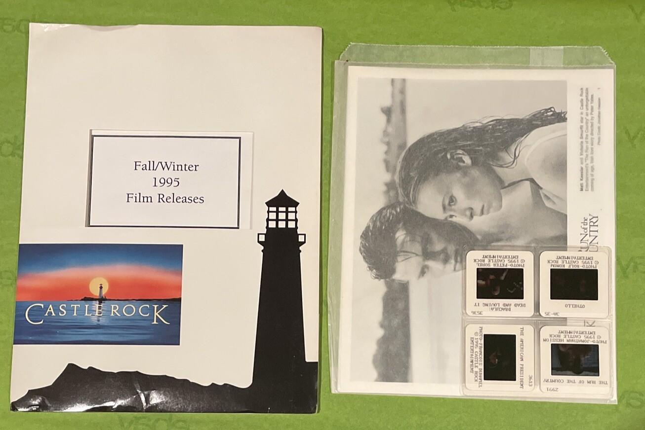 CASTLE ROCK FALL/WINTER 1995 MOVIE PRESS KIT W/ 4 PHOTOS + 4 COLOR SLIDES