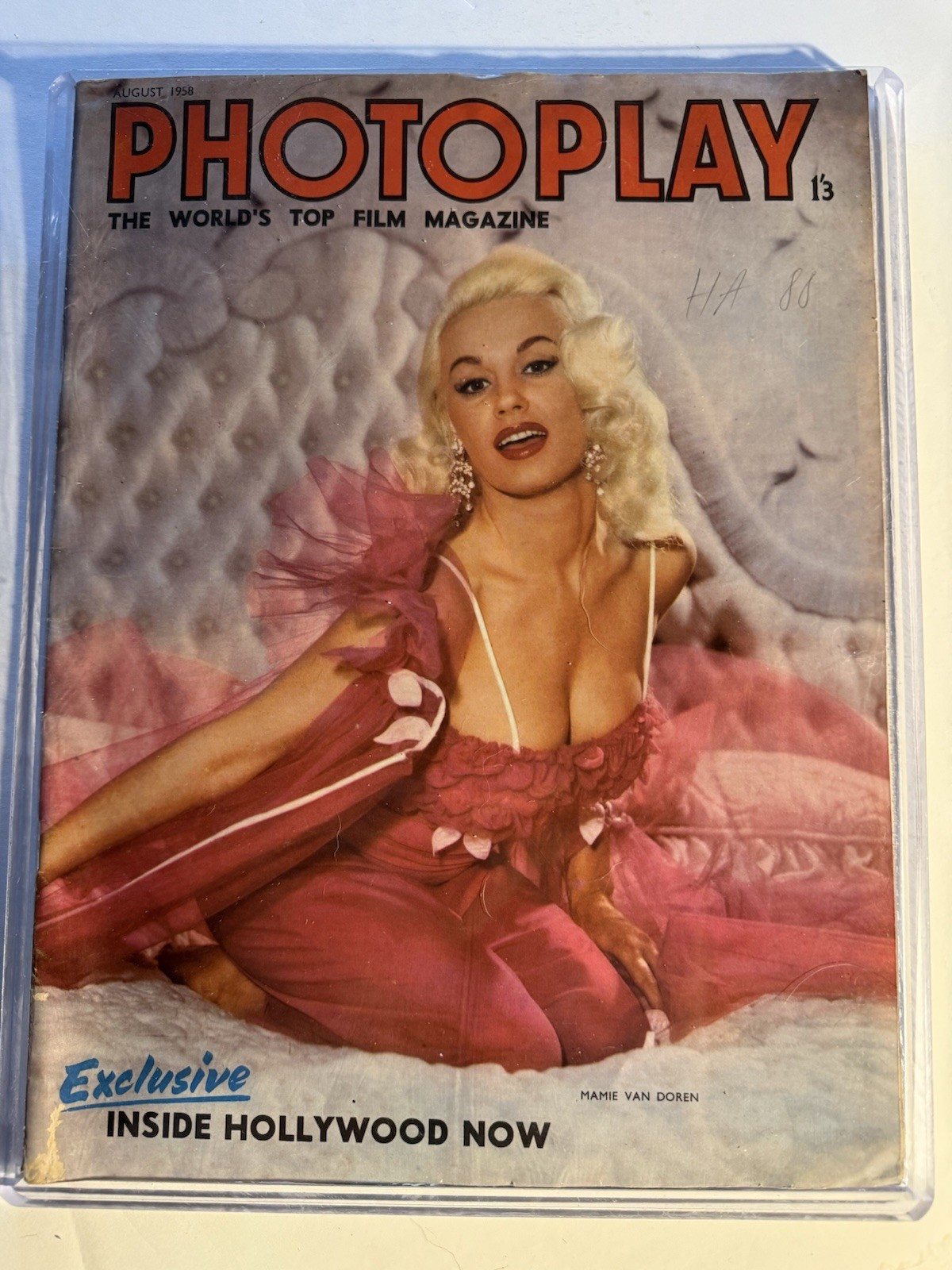 MAMIE VAN DOREN- BRITISH PHOTOPLAY MAGAZINE 08/58 GORGEOUS COLOR COVER !!