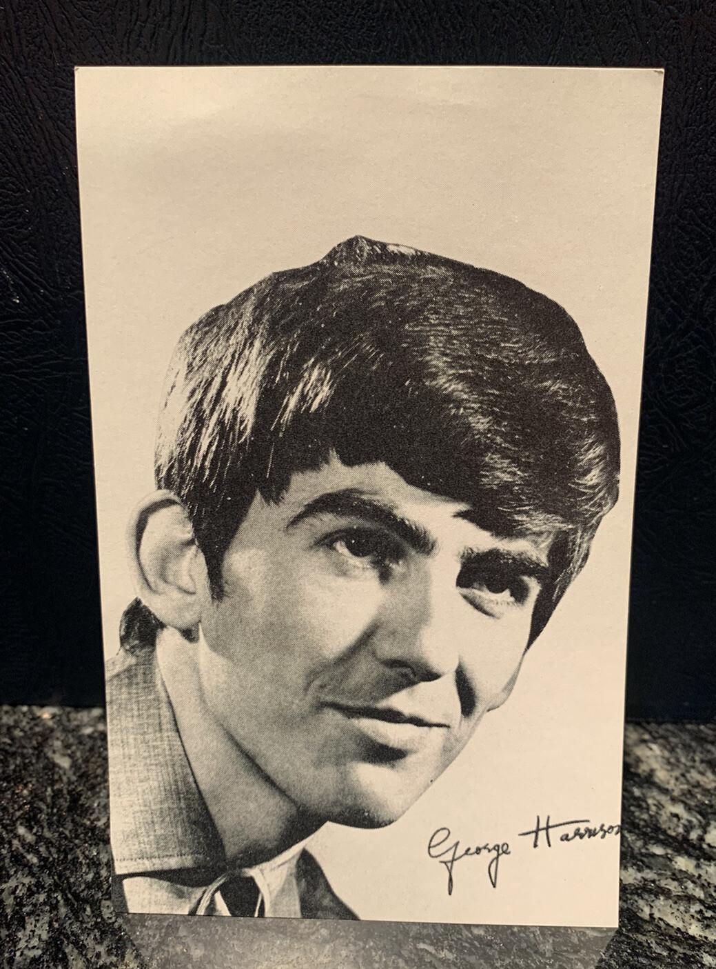 VINTAGE GEORGE HARRISON BEATLES PHOTO B & W 3 1/2″ X 5 1/2″ PHOTO