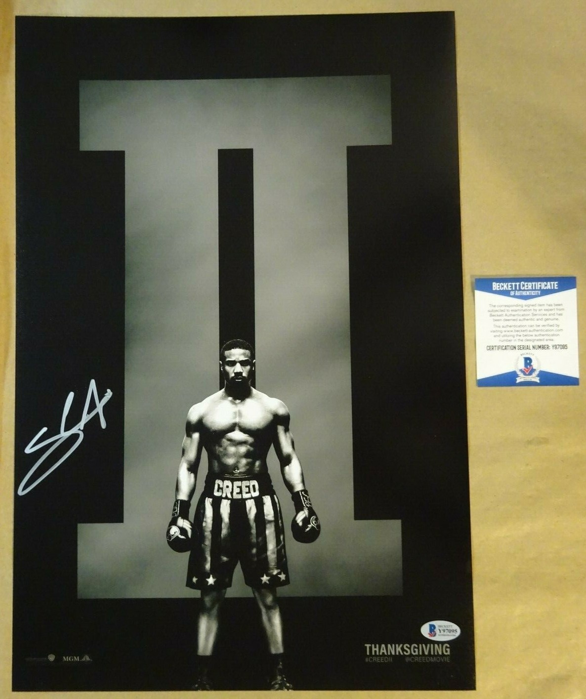 Signed STEVEN CAPLE JR. Autographed CREED II 12″x18″ Photo BECKETT BAS COA