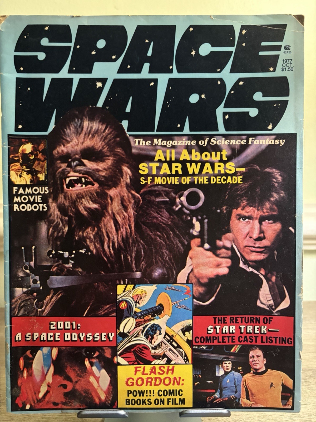 Space Wars Magazine October 1977 VTG Si-Fi Star Wars Star Trek Flash Gordon; VG