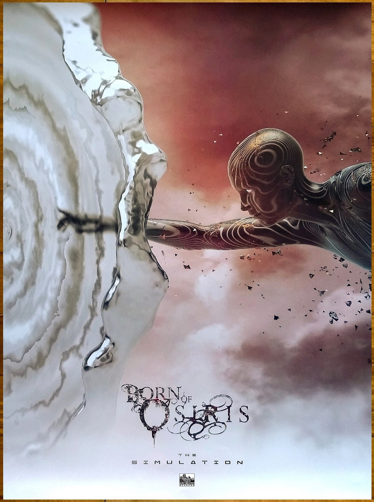 BORN OF OSIRIS The Simulation Ltd Ed HUGE RARE Tour Poster +BONUS Metal Poster!