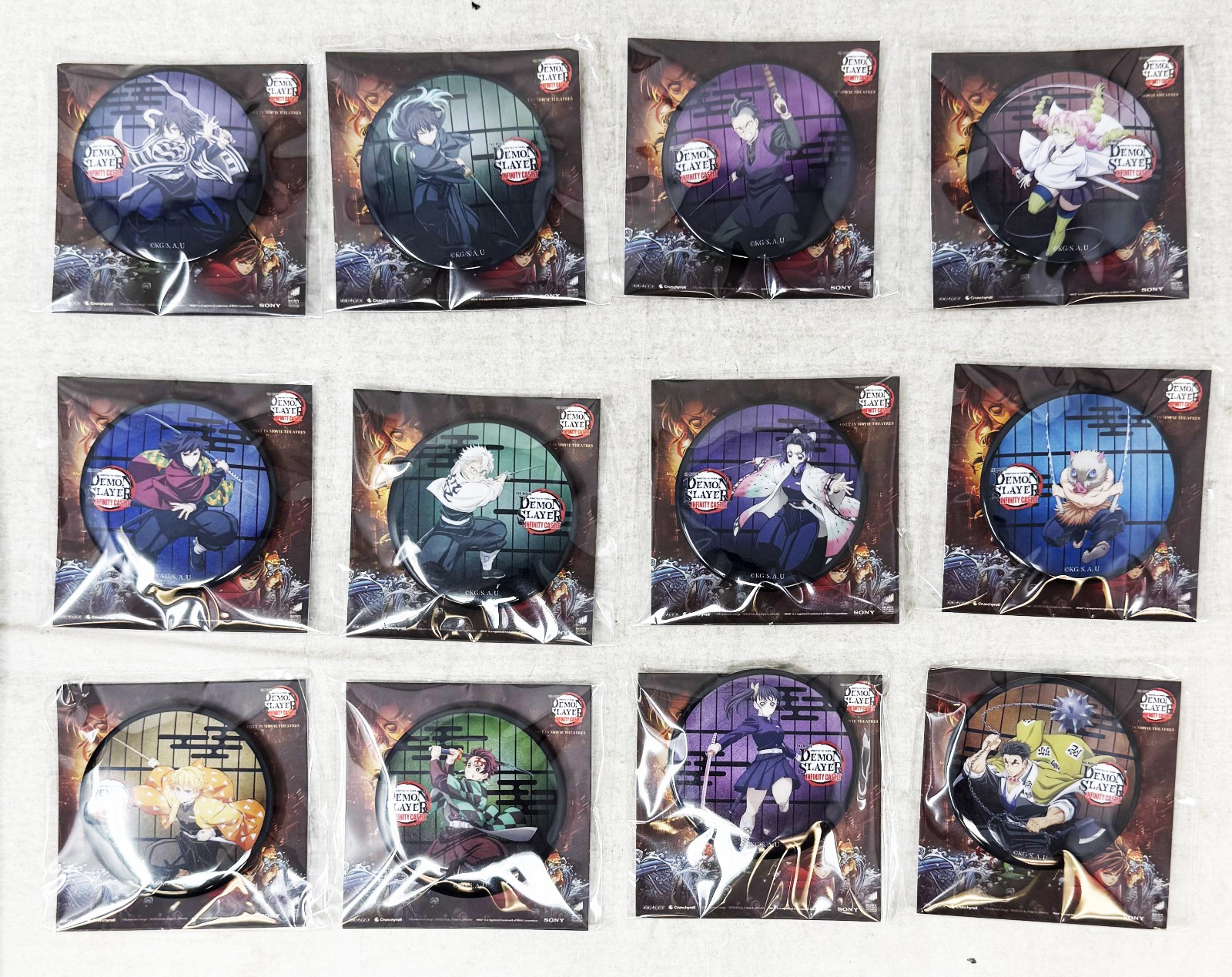 Demon Slayer Infinity Castle IMAX Movie Theater Promo Complete 12 Pins Set