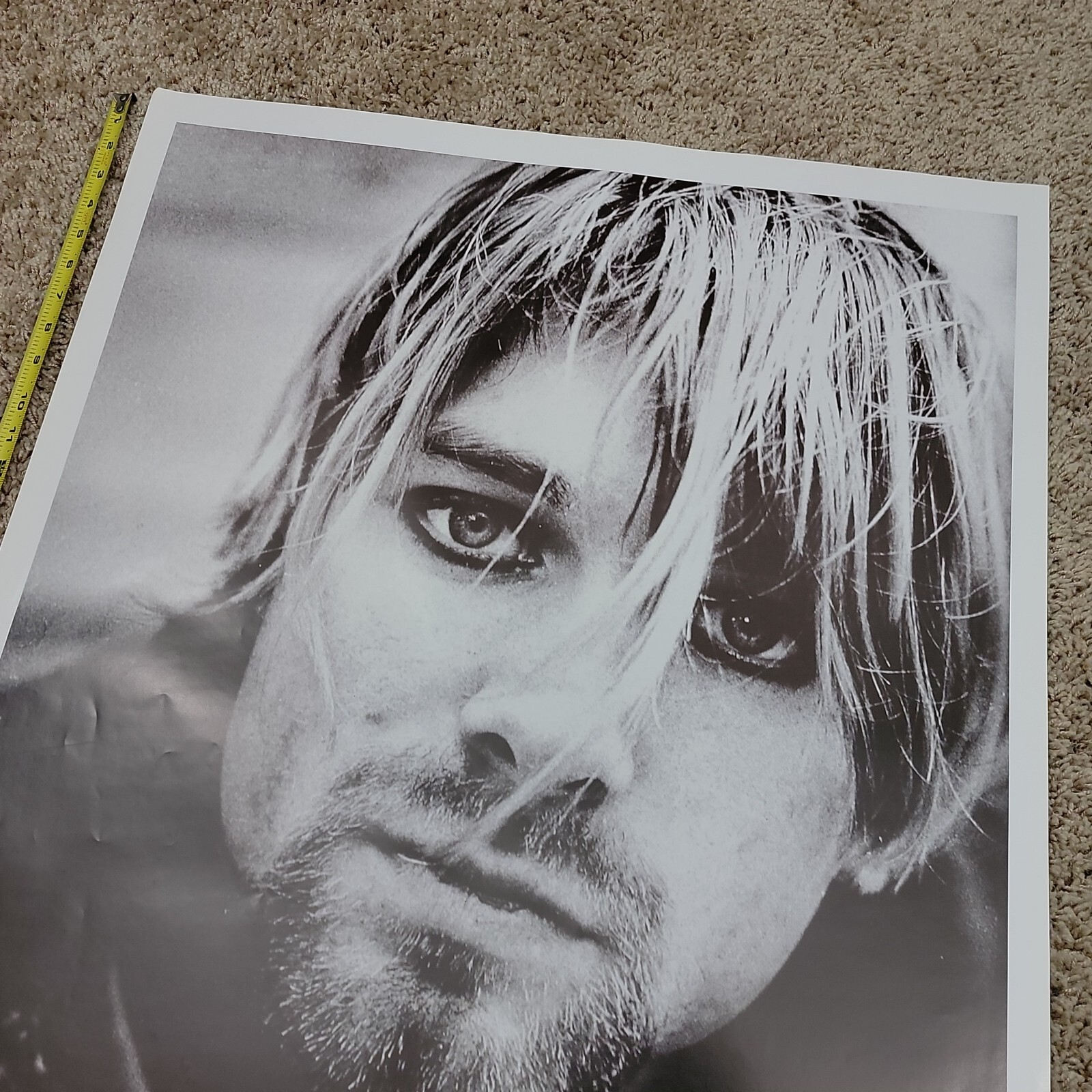 Vintage 90s Kurt Cobain Memorial Poster GB Sheffield England 25×35 Printed in UK