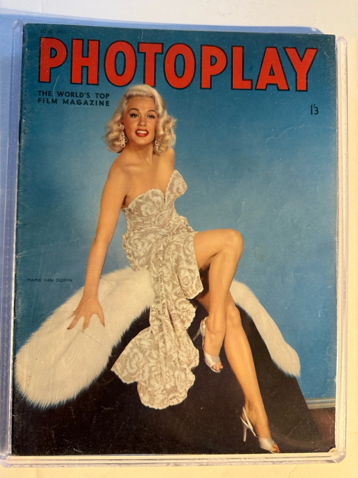 MAMIE VAN DOREN- BRITISH PHOTOPLAY MAGAZINE 06/55 GORGEOUS COLOR COVER !!