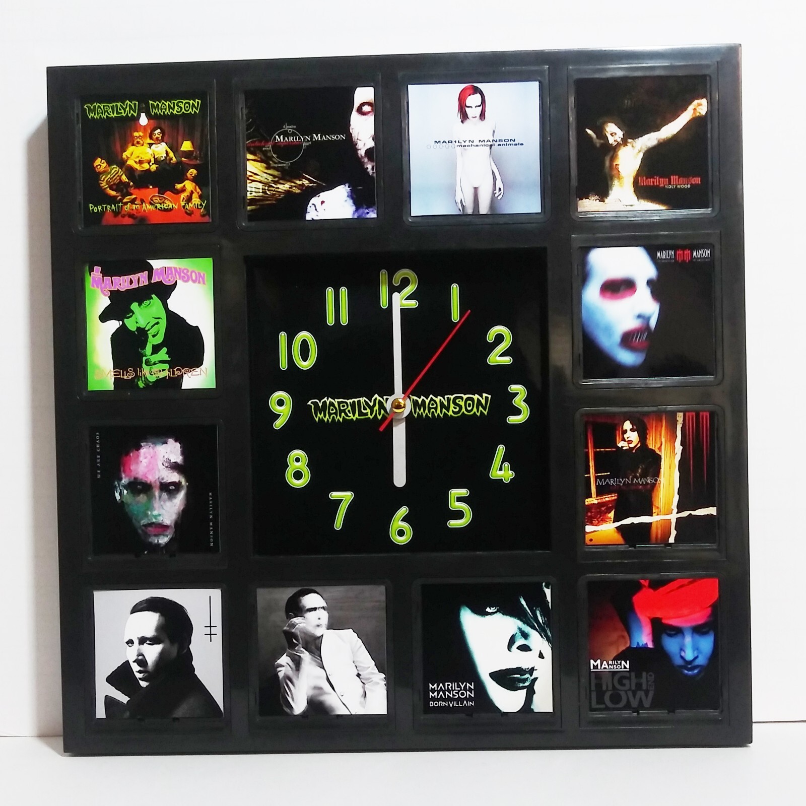 Marilyn Manson Wall Clock Rock Band Album LP CD Cover Replica Art