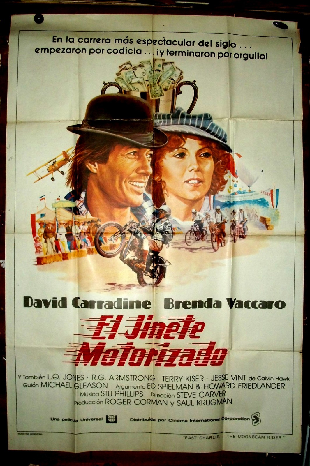 DAVID CARRADINE BRENDA VACCARO ! orig1SH movie poster 1979 FAST CHARLIE !!!