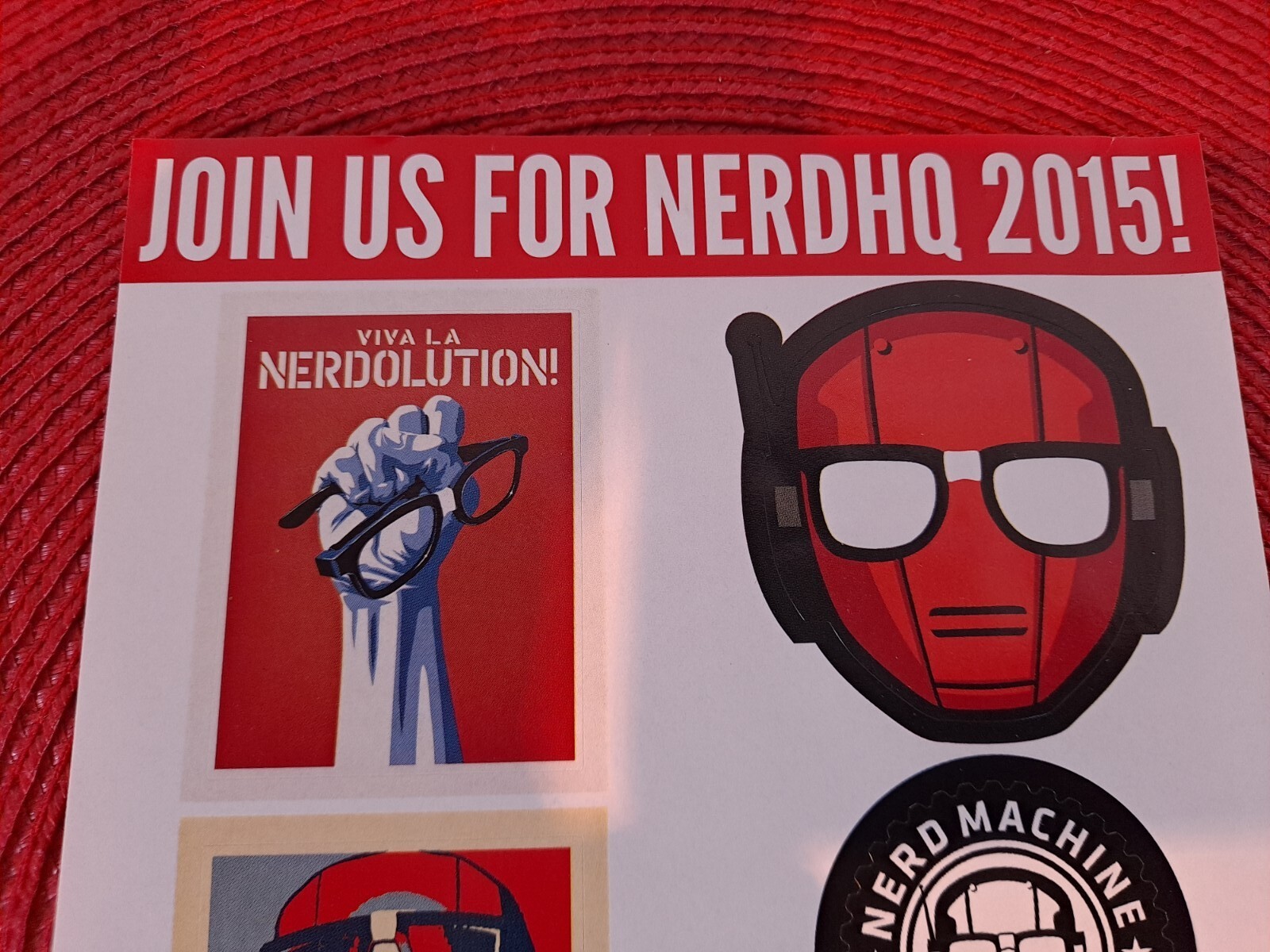 Loot Crate Nerd Machine 2015 San Diego NERDHQ Viva La Nerdolution Sticker Sheet